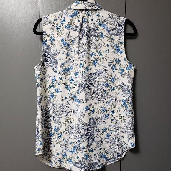 NEW CLEO Sleeveless Floral Paisley Collared Blouse - Picture 3 of 9